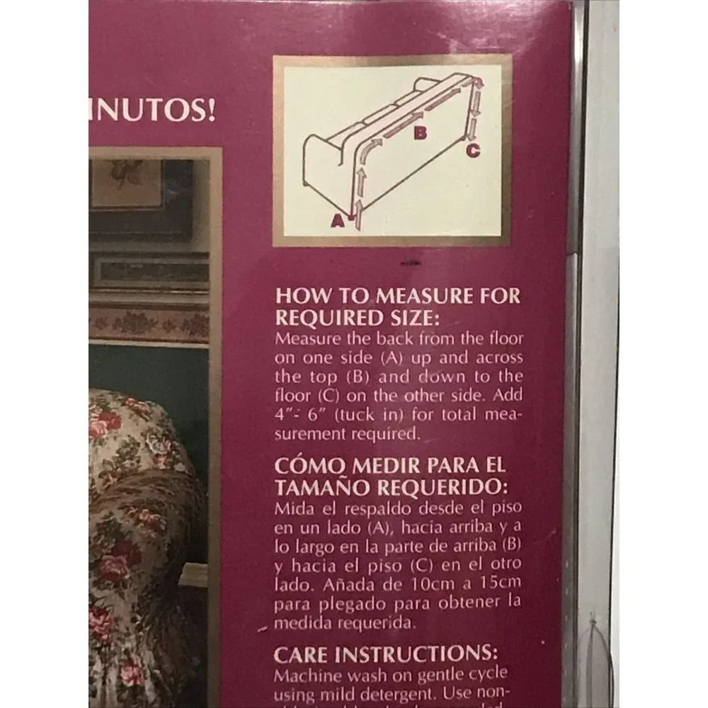 Town & Country Living Gloria Vanderbilt Floral Fabric 90 x 100” Slipcover Chair